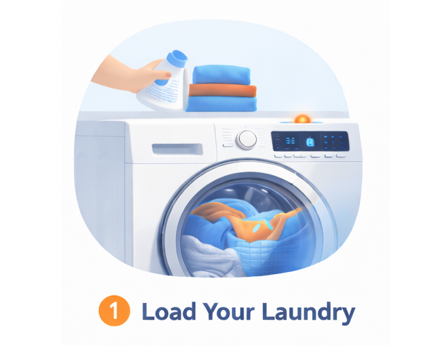 Step 1: Load your laundry
